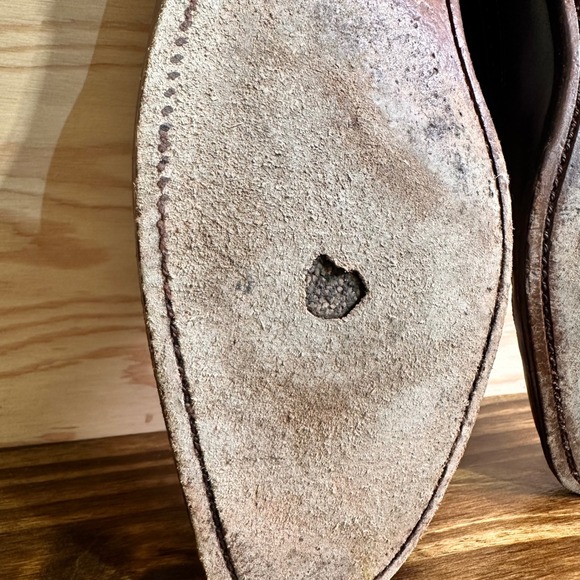 Allen Edmonds Leiden Brown Leather Wingtip Blucher Dress Shoes Mens Size 13 B main image 7